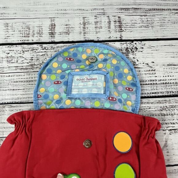 Yottoy Jack Frog Go Go Red Blue Green Back Pack Primary Colors Toddler Pockets - Picture 11 of 12
